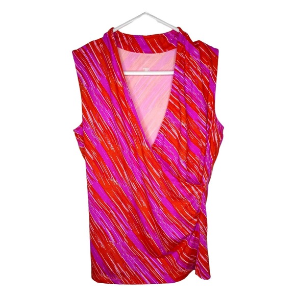 Tail Activewear Sunset Streak Print Anga Wrap Top Size S - Picture 1 of 7